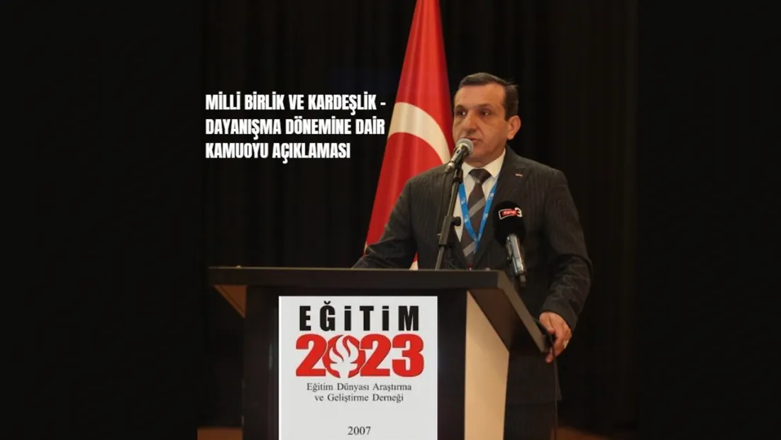 Eğitim 2023 Derneği Genel Başkanı Ertekin ENGİN’den Basın Açıklaması