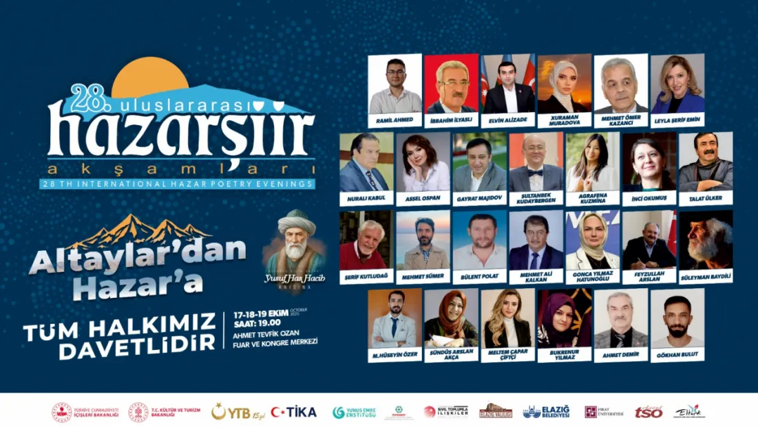 ELAZIĞ BELEDİYESİ, 28'İNCİ ULUSLARARASI HAZAR ŞİİR AKŞAMLARI İLE KÜLTÜREL MİRASI YAŞATMAYA DEVAM EDECEK