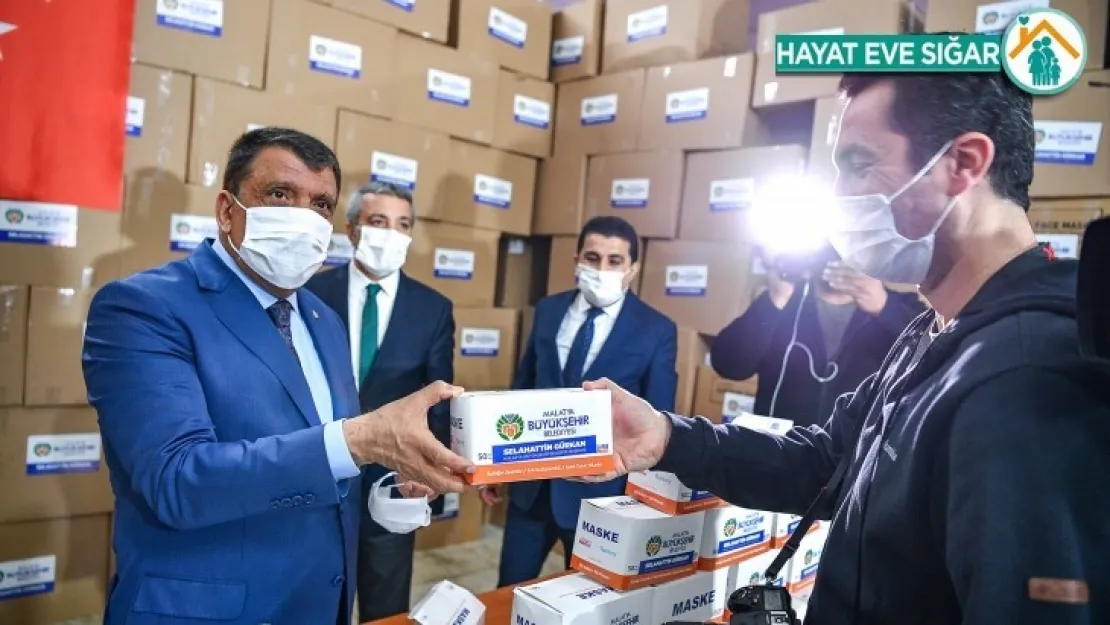 600 Bin Maske Büyükşehir Belediyesine Teslim Edildi