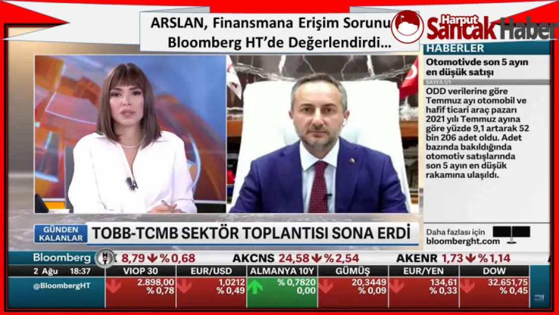 ARSLAN, Finansmana Erişim Sorununu Bloomberg HT'de Değerlendirdi…