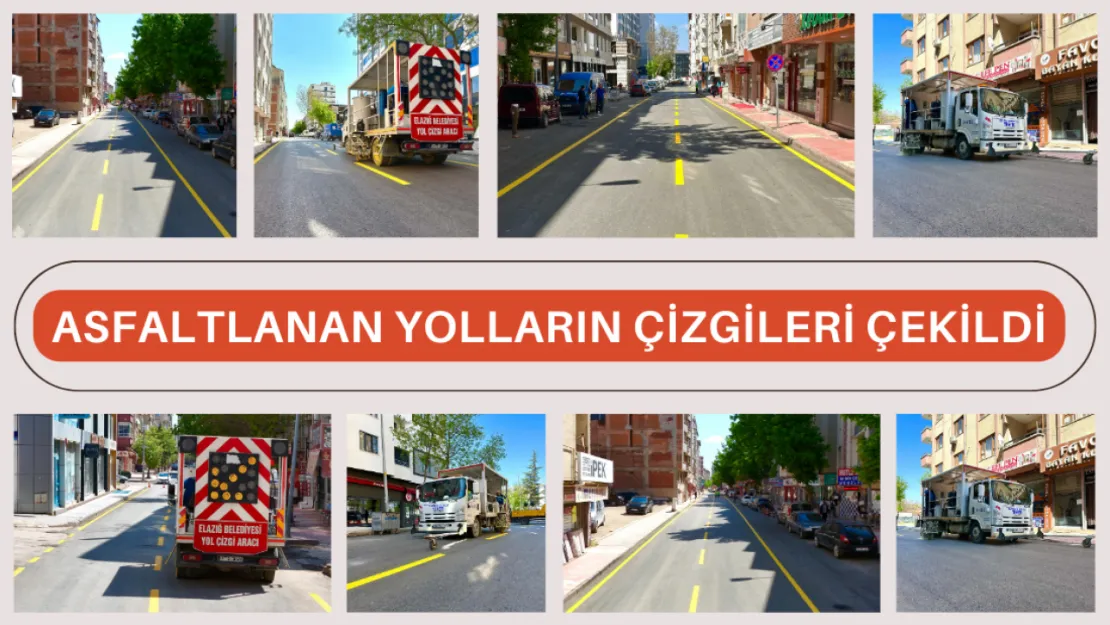 Asfaltlanan Yolların Çizgileri Çekildi
