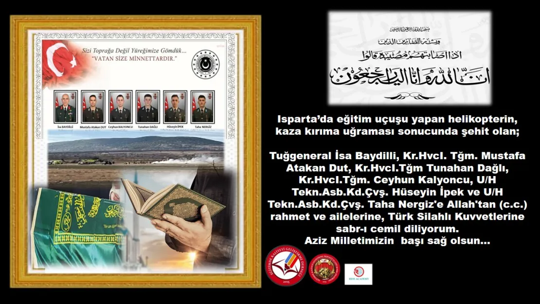 Başkan AKGÜN 'Aziz Milletimizin Başı Sağ Olsun…'