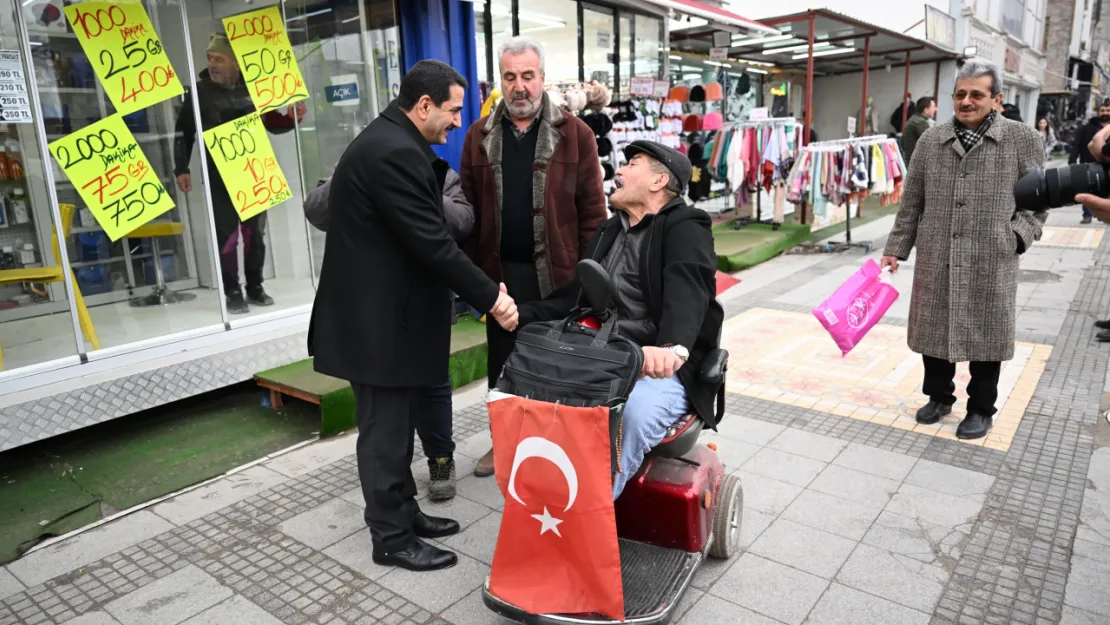 Başkan Taşkın'dan İnönü Caddesi Esnafına Ziyaret