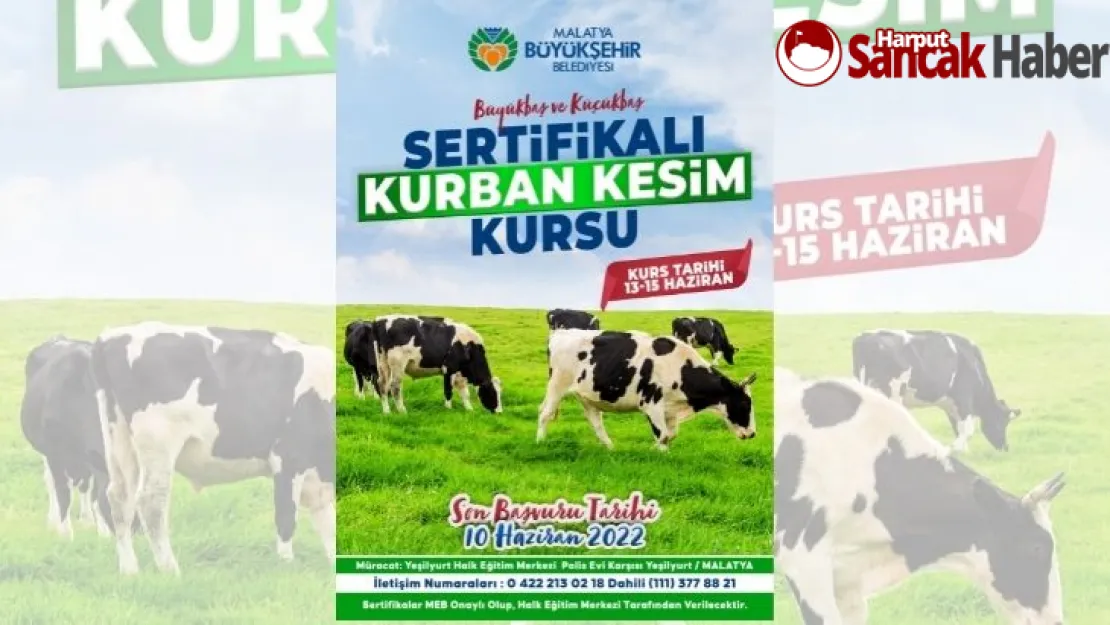 Büyükşehir Belediyesi Sertifikalı Kurban Kesim Kursu Düzenliyor