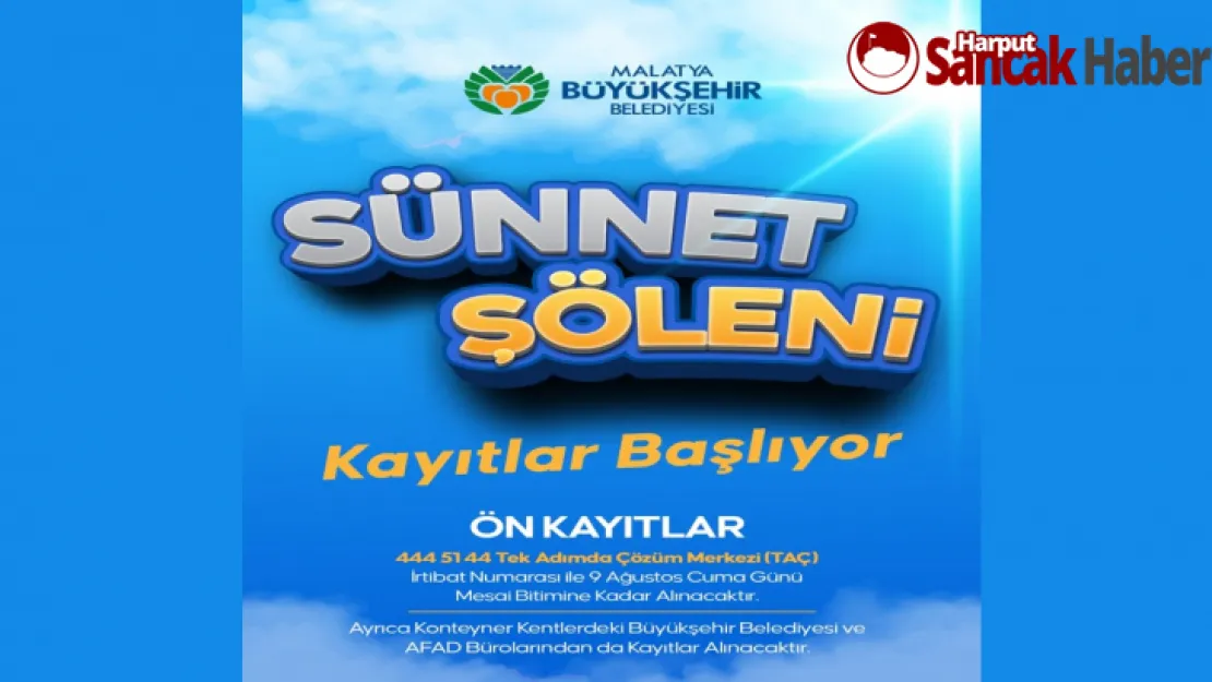 Büyükşehir Belediyesi Sünnet Şöleni Düzenleyecek