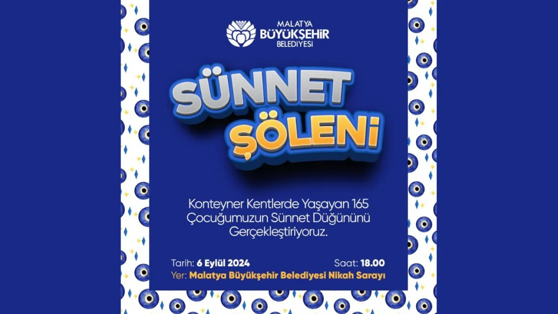 Büyükşehir Belediyesi Sünnet Şöleni Düzenliyor