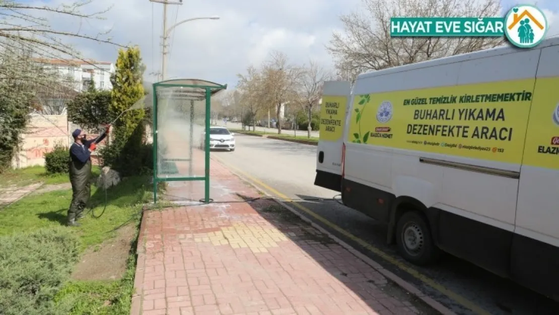 Elazığ Belediyesi Hijyen ve Dezenfeksiyon Çalışmalarını Sürdürüyor