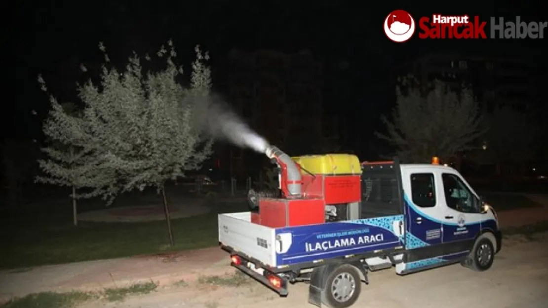 Elazığ Belediyesi'nden Haftanın Yedi Günü İlaçlama Çalışması