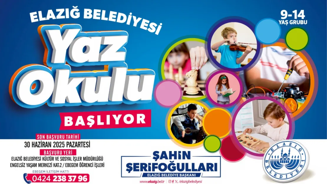 Elazığ Belediyesi Yaz Okulu Başlıyor