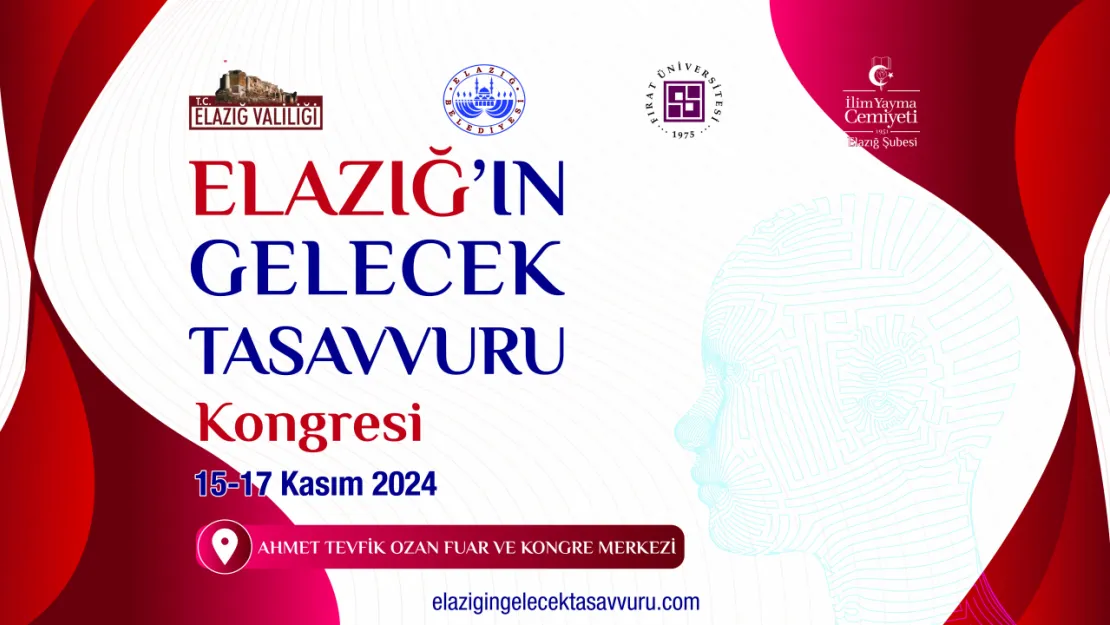 Elazığ'ın Gelecek Tasavvuru Uluslararası Kongresi Cuma Günü Başlıyor