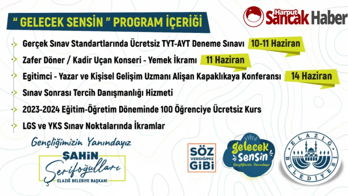 'Gelecek Sensin' Programı Başlıyor Elazığ Belediyesi'nden Ücretsiz YKS Deneme Sınavı