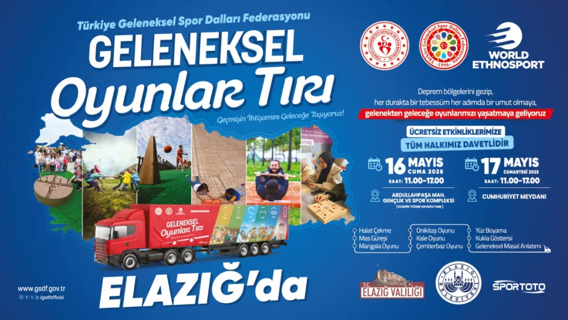 GELENEKSEL OYUNLAR TIRI, ELAZIĞ'DA ÇOCUKLARLA BULUŞACAK