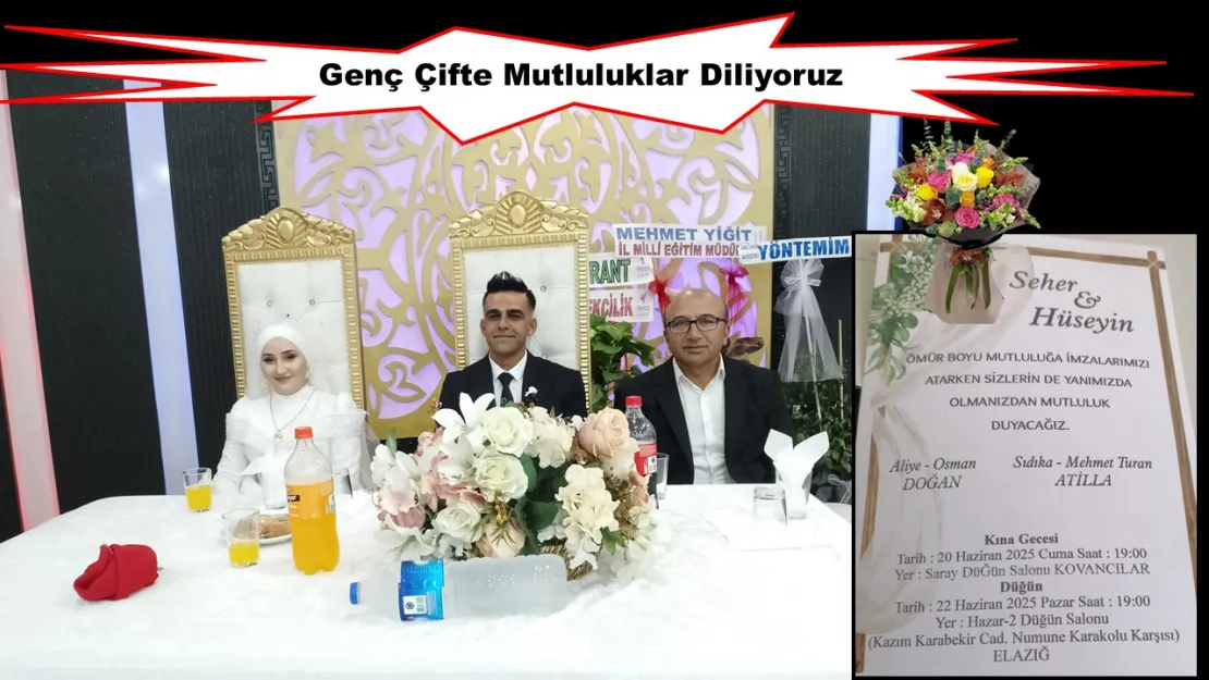 Genç Çifte Mutluluklar Diliyoruz