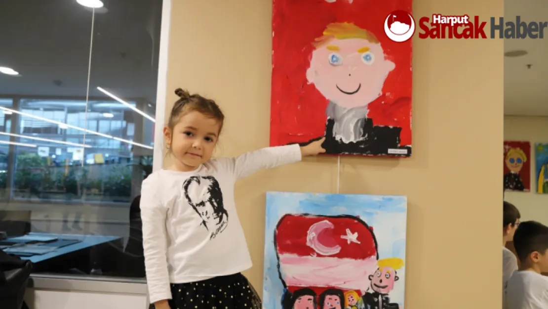 Kreş Öğrencilerinin 'Kalbimdeki Atatürk Sergisi' Kartal'da Açıldı