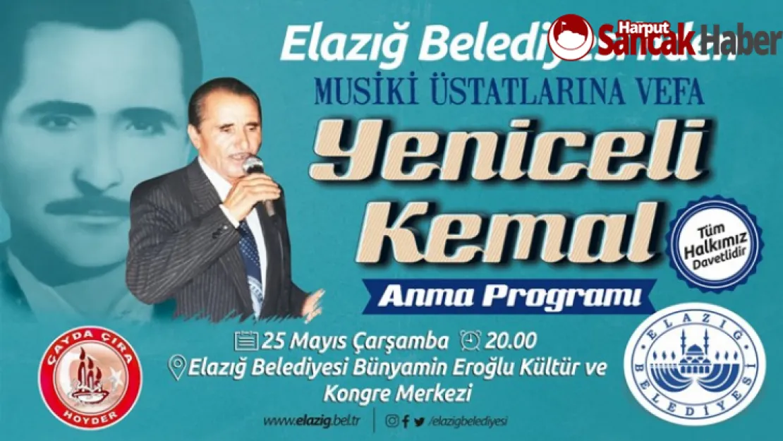 Mahalli Musikimizin Usta İsmi Yeniceli Kemal'e Anma Programı Düzenlenecek