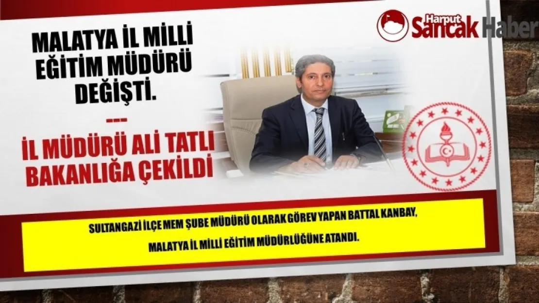 Malatya İl Milli Eğitim Müdürü Değişti