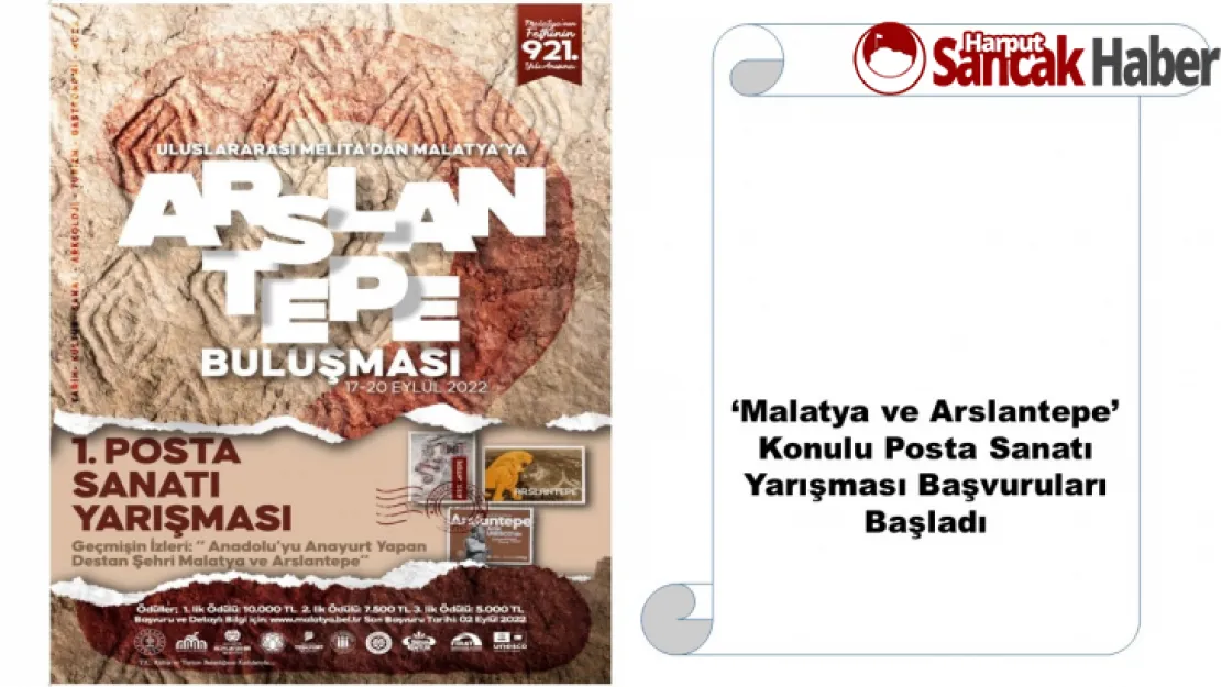 Malatya ve Arslantepe' Konulu Posta Sanatı Yarışması Başvuruları Başladı