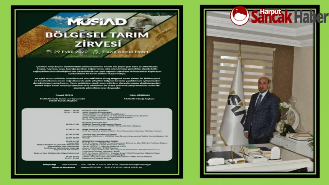 MÜSİAD Başkanı Gürkan'dan Bölgesel Tarım Zirvesi'ne Davet