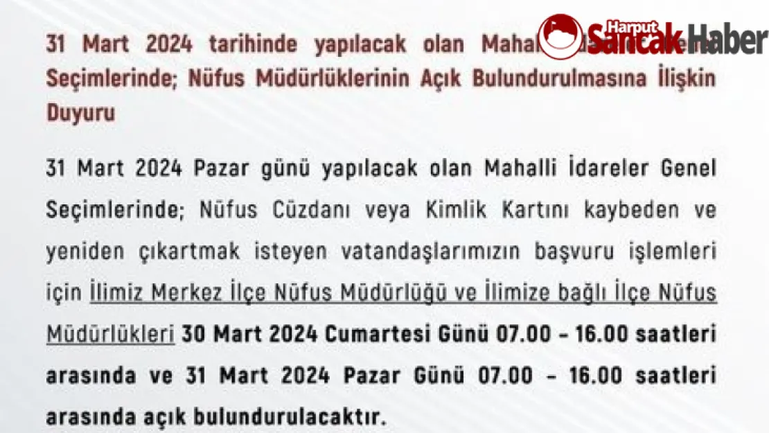 O Kurum Yarın Açık Olacak