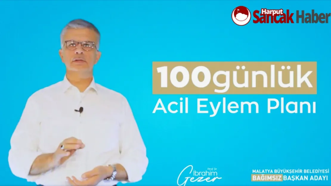 Prof. Dr. Gezer, 100 Günlük Acil Eylem Planını Açıkladı