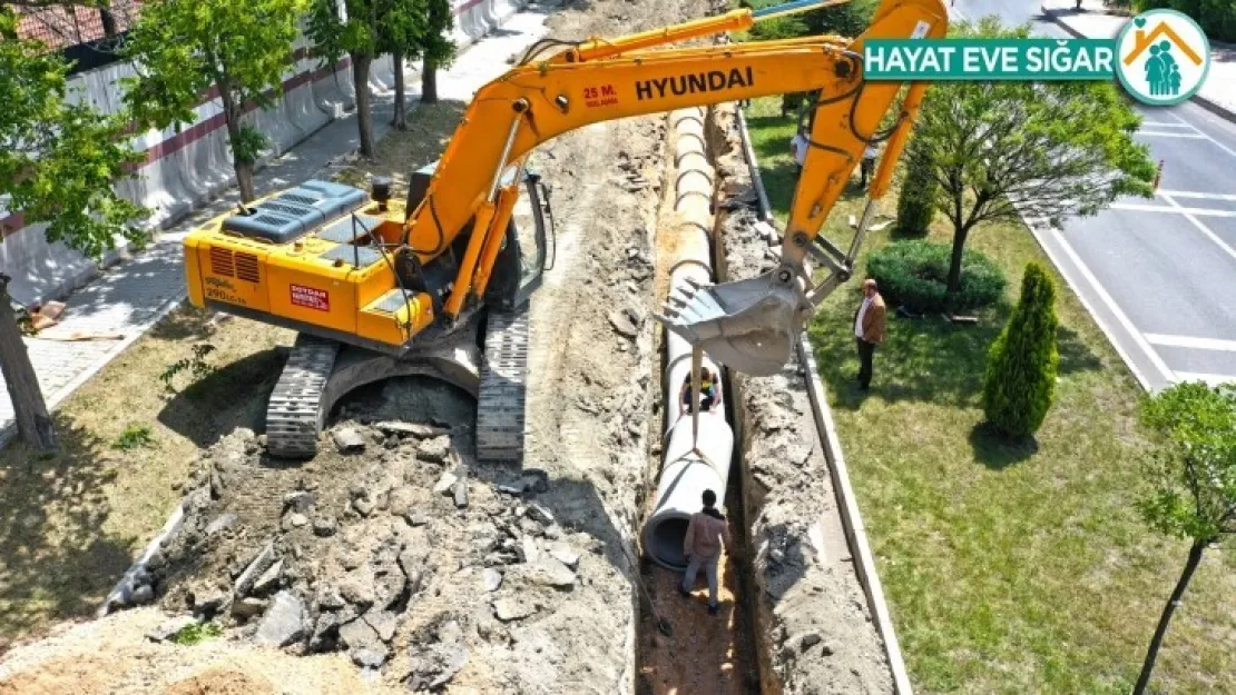 Şehit Korgeneral Hulusi Sayın Caddesi'nde Yağmur Suyu Hattı Çalışması