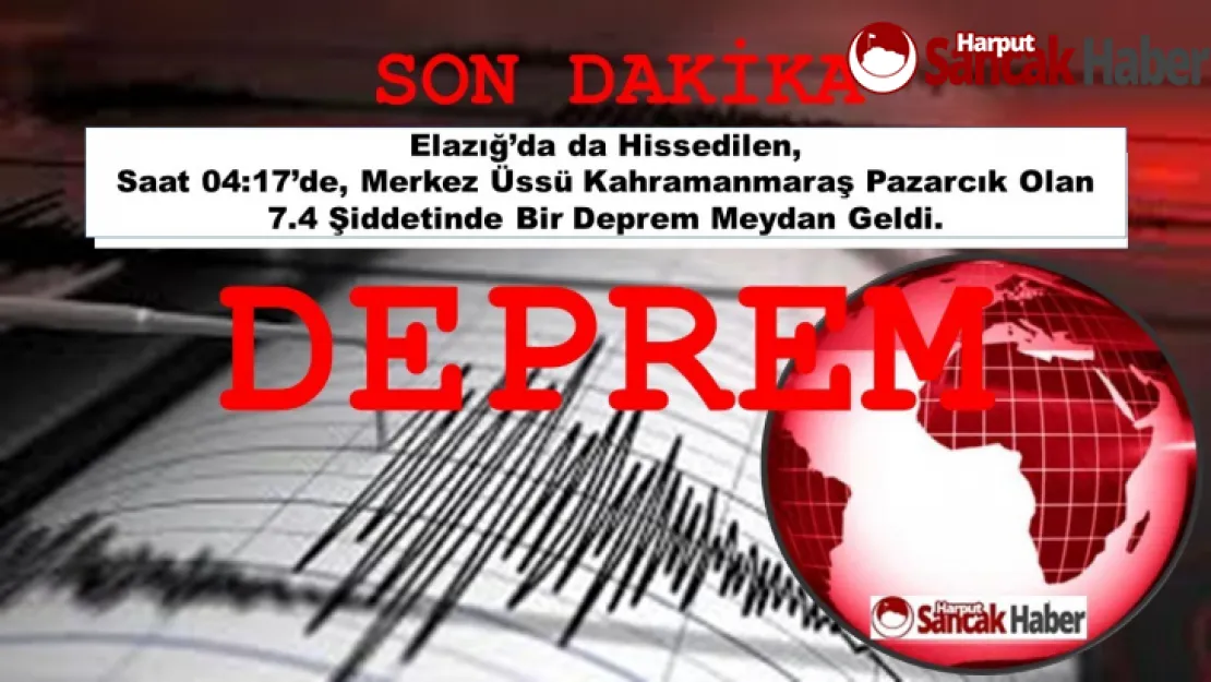 Son Dakika! 7.4 Şiddetinde  'DEPREM'