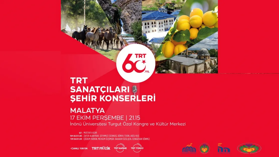 'TRT Sanatçıları Şehir Konserleri' Malatya'ya Geliyor