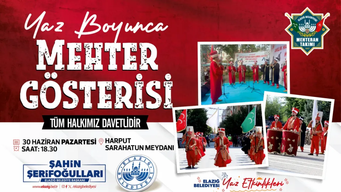 YAZ ETKİNLİKLERİ'NDE, MEHTERAN KONSERİ DÜZENLENECEK