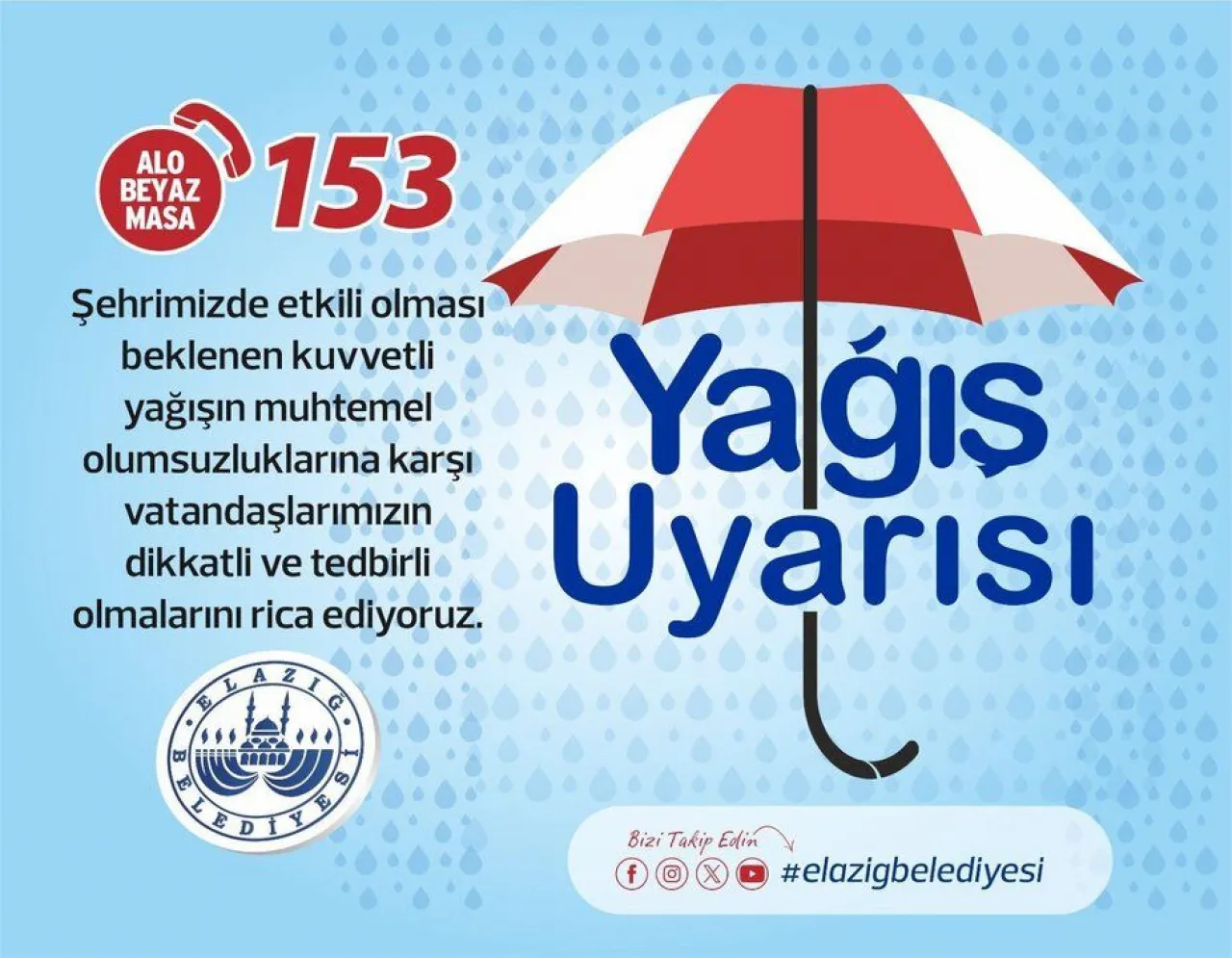 Elazığ Belediyesi'nden Kritik Uyarı!