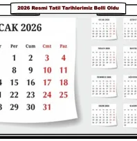 2026 Resmi Tatil Tarihlerimiz Belli Oldu