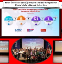 Bartın Üniversitesi (BARÜ) 'Araştırma Kalitesi' kategorisinde Türkiye'nin En İyi Devlet Üniversitesi