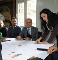 BAŞKAN ŞERİFOĞULLARI, TARİHİ ÖĞRETMENEVİ'NDE ÇALIŞMALARI İNCELEDİ