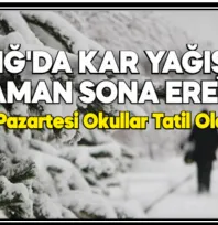 Elazığ'da Kar Yağışı Ne Zaman Sona Erecek? Pazartesi Okullar Tatil Olacak mı?