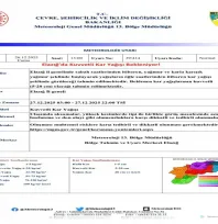 Elazığ İçin Meteorolojik Uyarı: Kar Yağışı Geliyor!