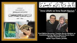 Taşel Ailesinin Acısını Paylaşıyoruz