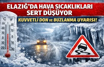 Elazığ'da Hava Sıcaklıkları Düşüyor: Kuvvetli Don ve Buzlanma Uyarısı