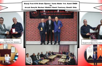 Elazığ Gençlik ve Spor İl Müdürlüğü Bağlı Kurum Yöneticileri Emekli Oldular