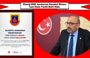 Elazığ İl Jandarma Komutanlığı OSB Karakol Binası Yapım İşi İhaleye Çıkıyor