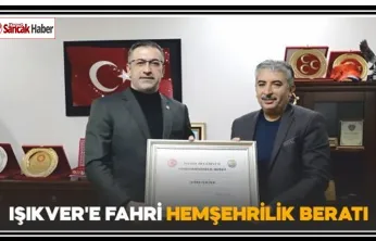 Işıkver'e Fahri Hemşehrilik Beratı