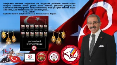 Başkan Akgün'den Şehit Mehmetçiklerimiz İçin Başsağlığı Açıklaması