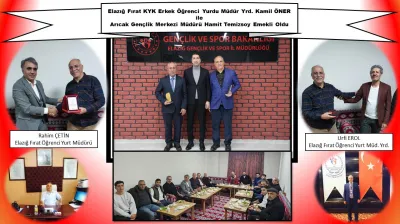 Elazığ Gençlik ve Spor İl Müdürlüğü Bağlı Kurum Yöneticileri Emekli Oldular