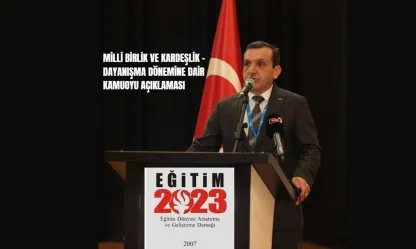 Eğitim 2023 Derneği Genel Başkanı Ertekin ENGİN'den Basın Açıklaması