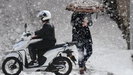 Elazığ'da Yoğun Kar Nedeniyle Motosiklet ve Motokurye Yasağı