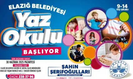 Elazığ Belediyesi Yaz Okulu Başlıyor