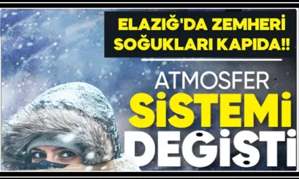Elazığ'da Zemheri Soğukları Kapıda!!