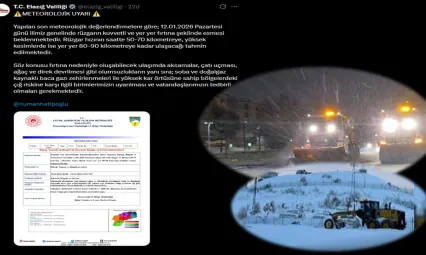 Elazığ Valiliği'nden Kuvvetli Yağış ve Kar Uyarısı