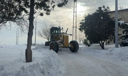 Harput'ta Kar Temizleme Çalışmasında Durmak Yok