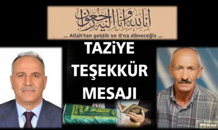 Öner Ailesi'nden Taziye Teşekkür Mesajı