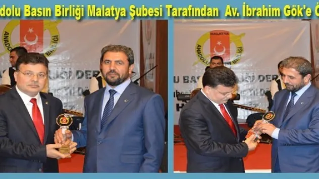 ABBD'den Av. İbrahim Gök'e Ödül