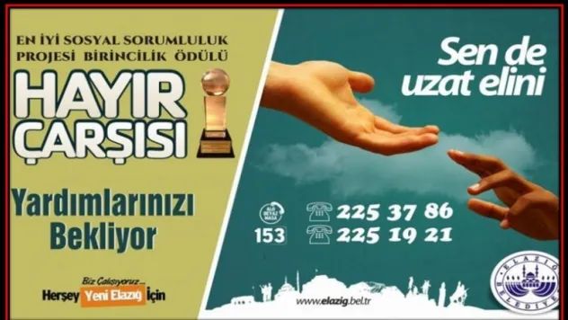 Elazığ Belediyesi Hayır Çarşısı'na Yapılan Destekler Artarak Devam Ediyor